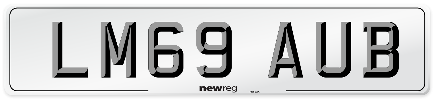 LM69 AUB Number Plate from New Reg